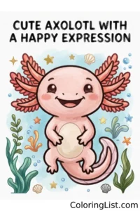 axolotl coloring pages featured image