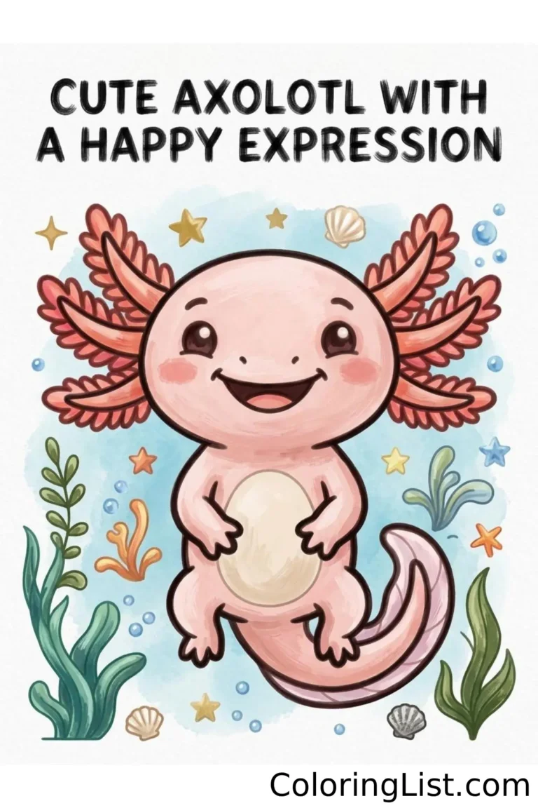 axolotl coloring pages featured image