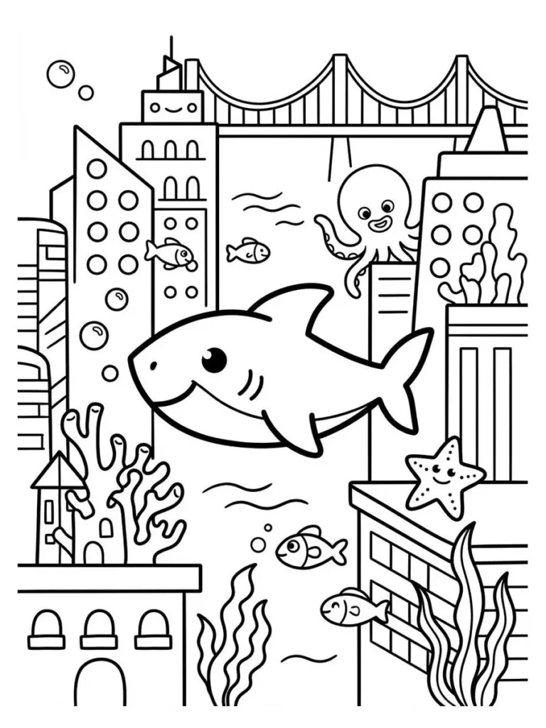 baby shark coloring pages_10