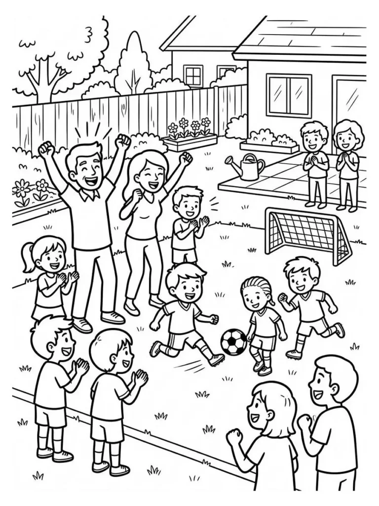 backyard soccer coloring page_13
