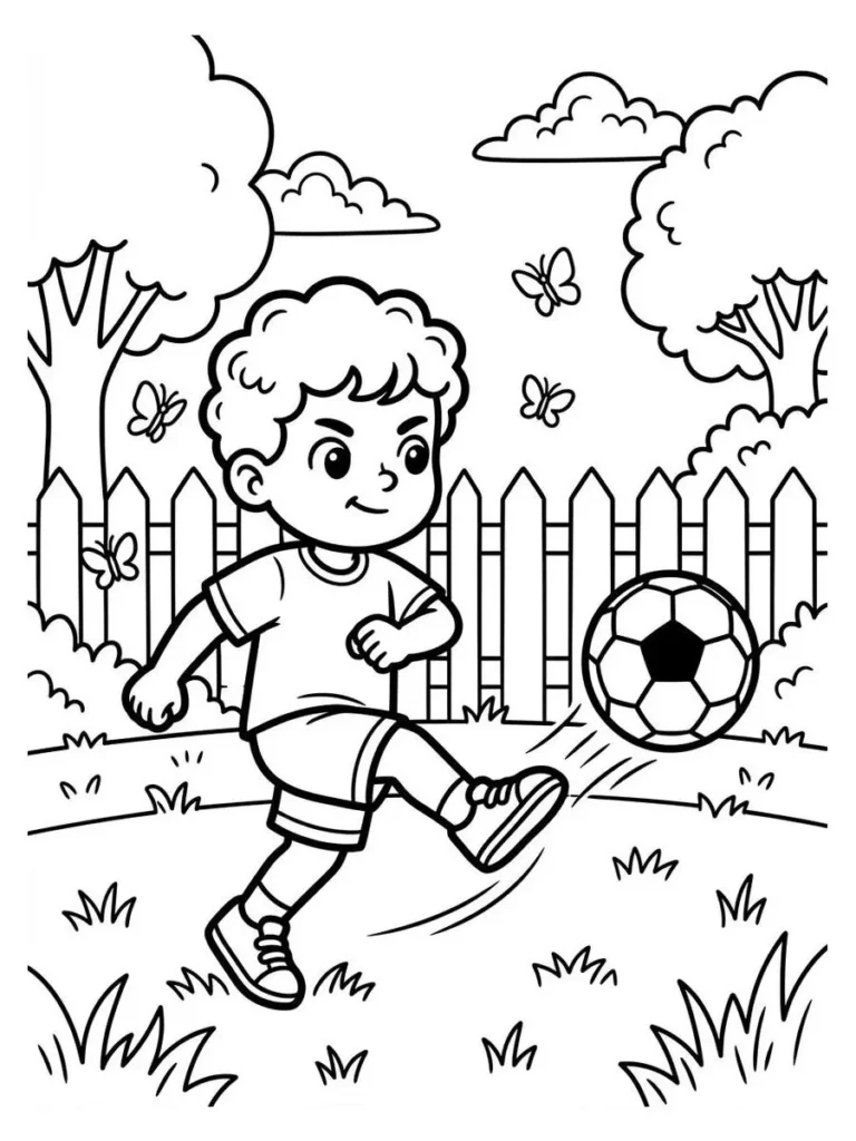 backyard soccer coloring page_18