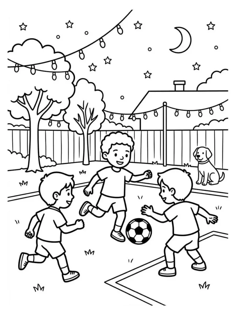 backyard soccer coloring page_2