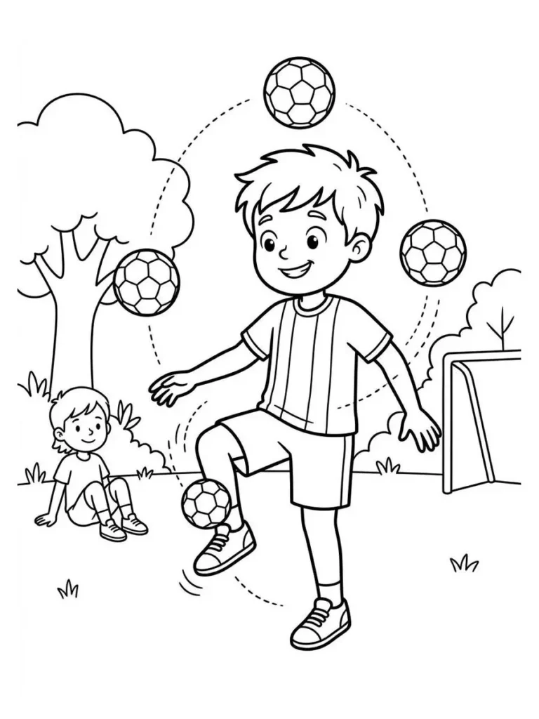 backyard soccer coloring page_20