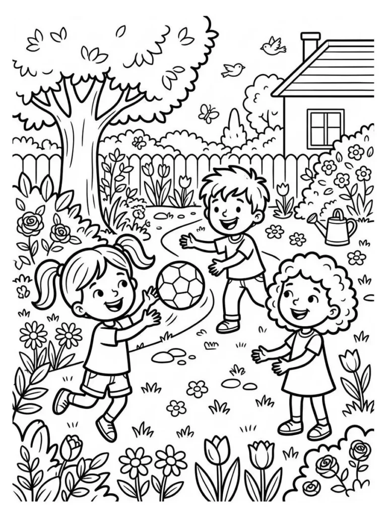 backyard soccer coloring page_8