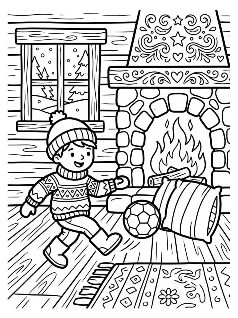 backyard soccer coloring page_9