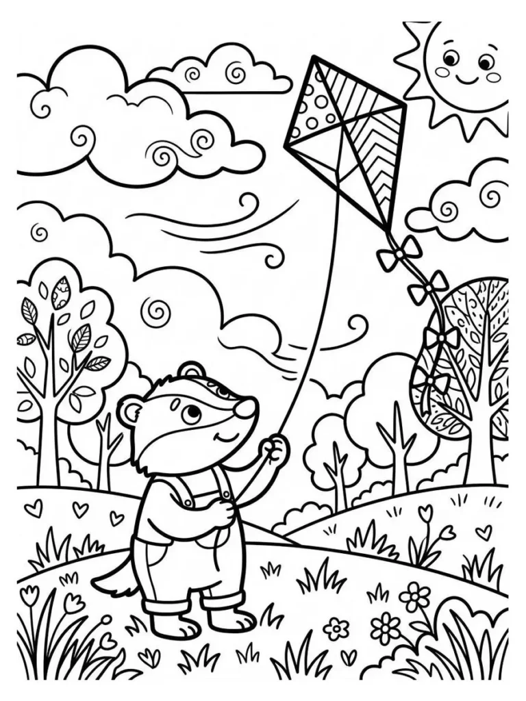 badger coloring sheet_1