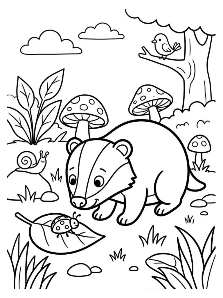 badger coloring sheet_11