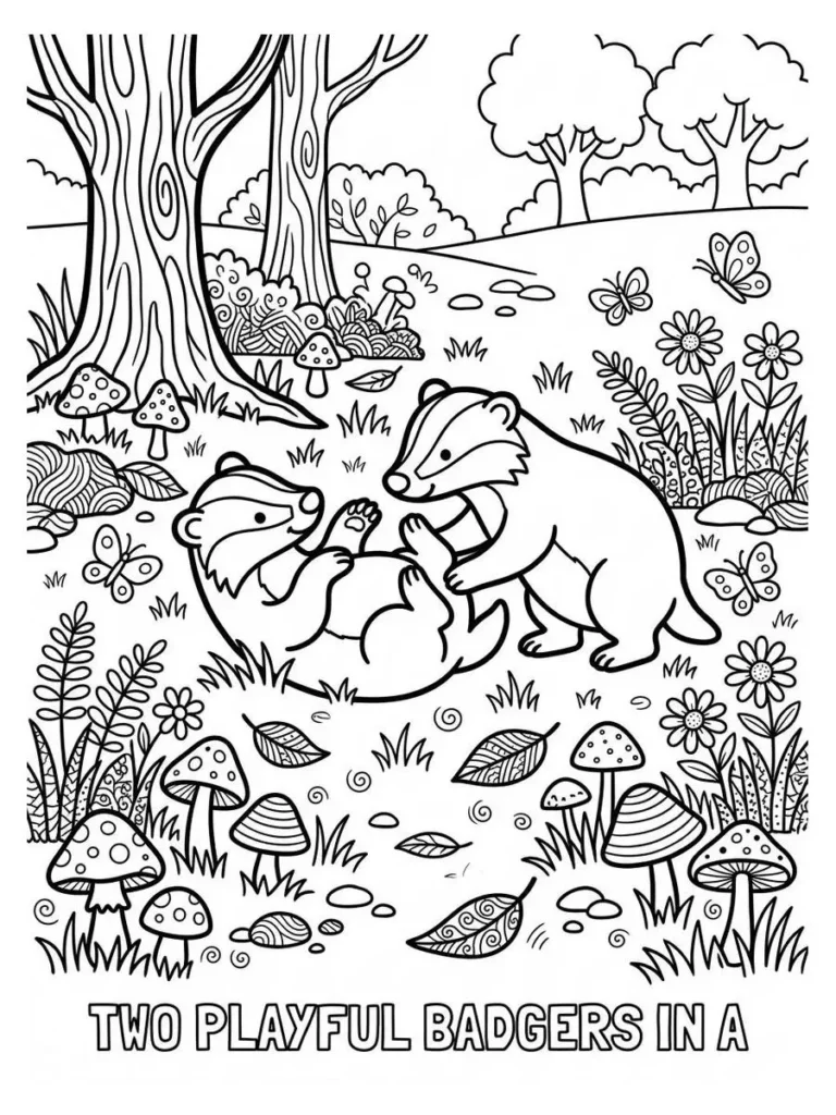 badger coloring sheet_13
