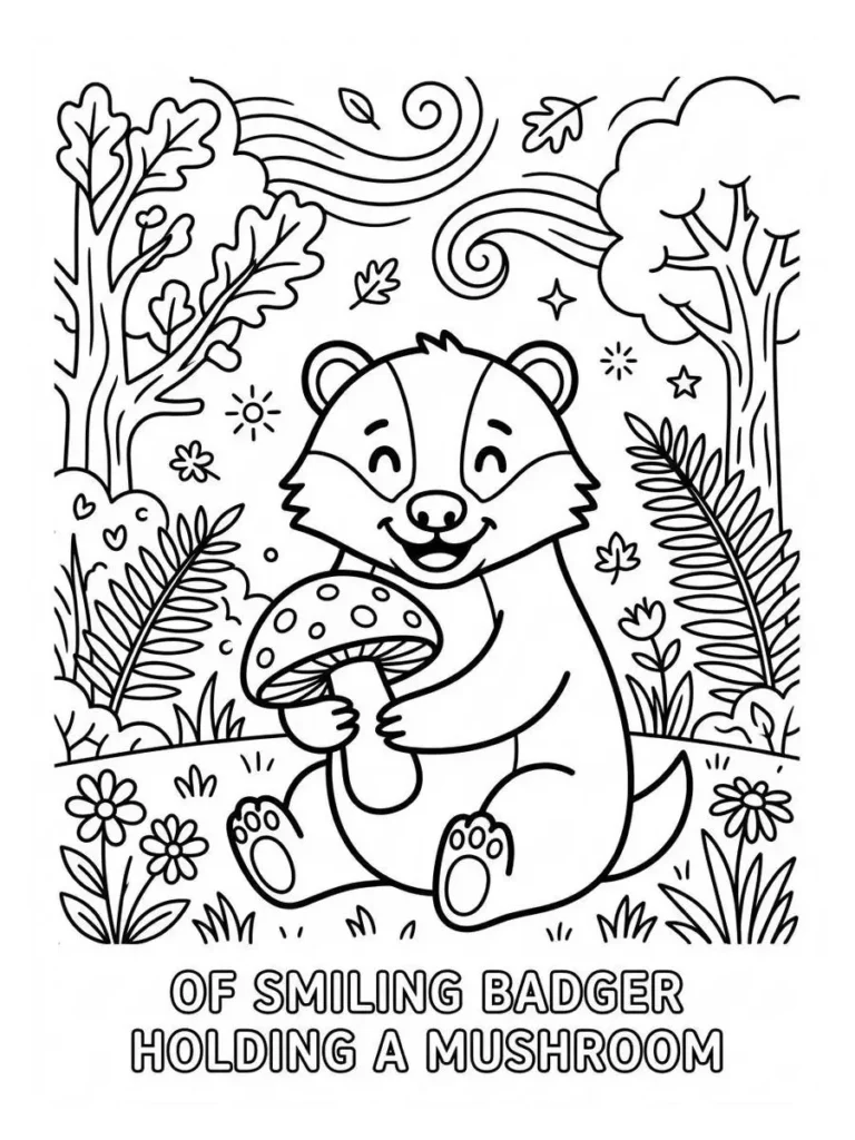 badger coloring sheet_15