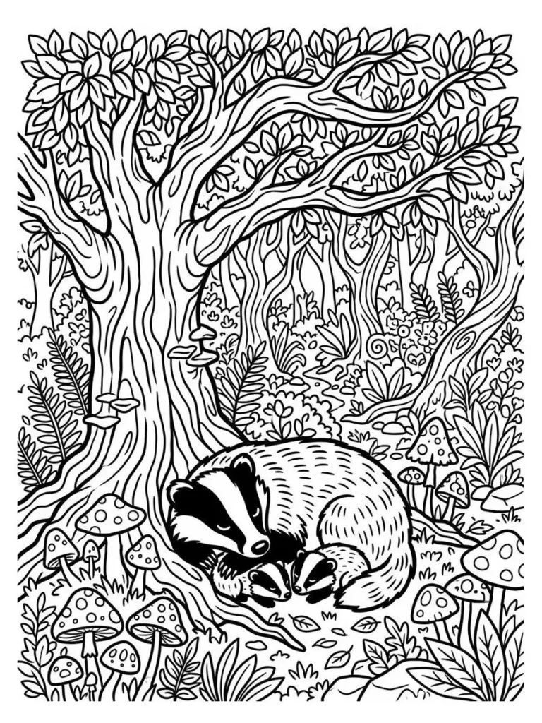 badger coloring sheet_16