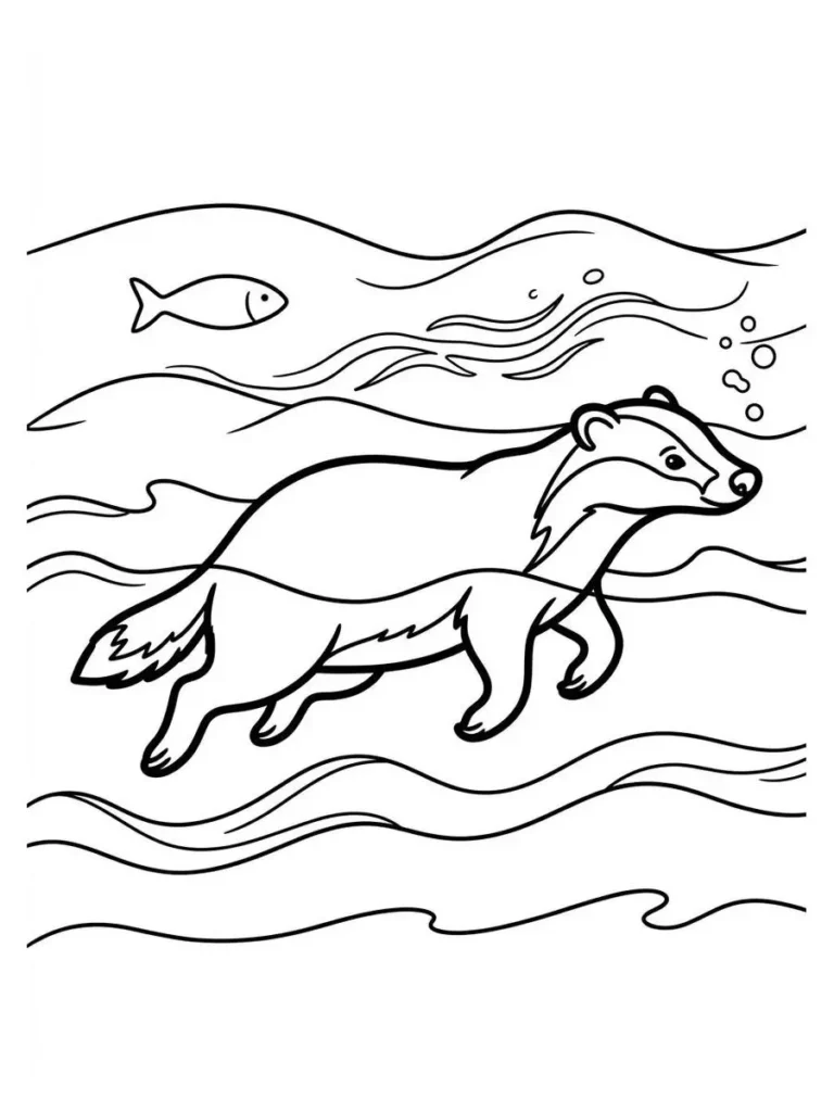 badger coloring sheet_18