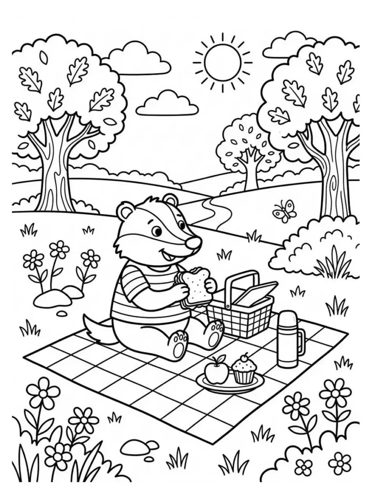 badger coloring sheet_19