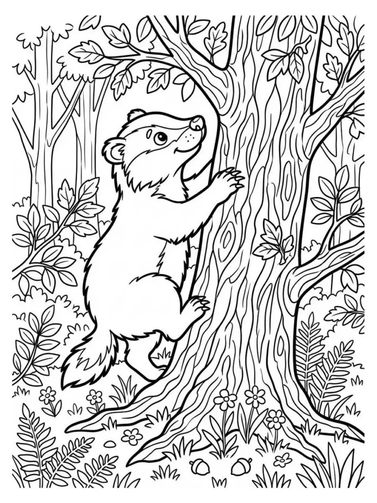 badger coloring sheet_2