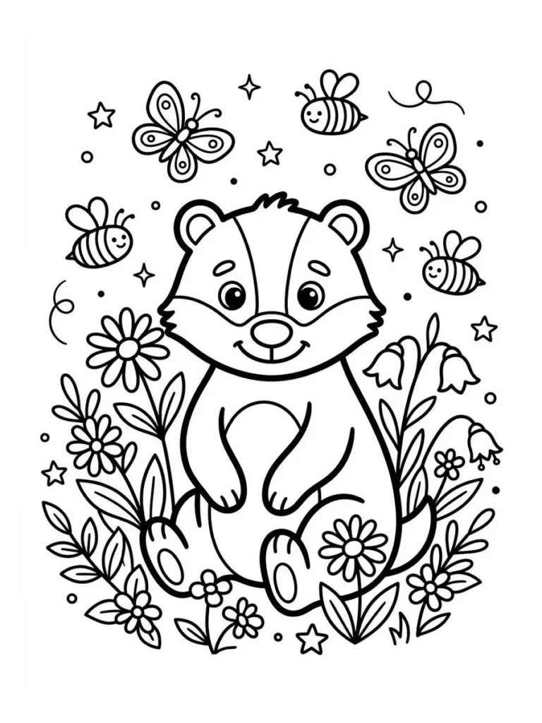 badger coloring sheet_20