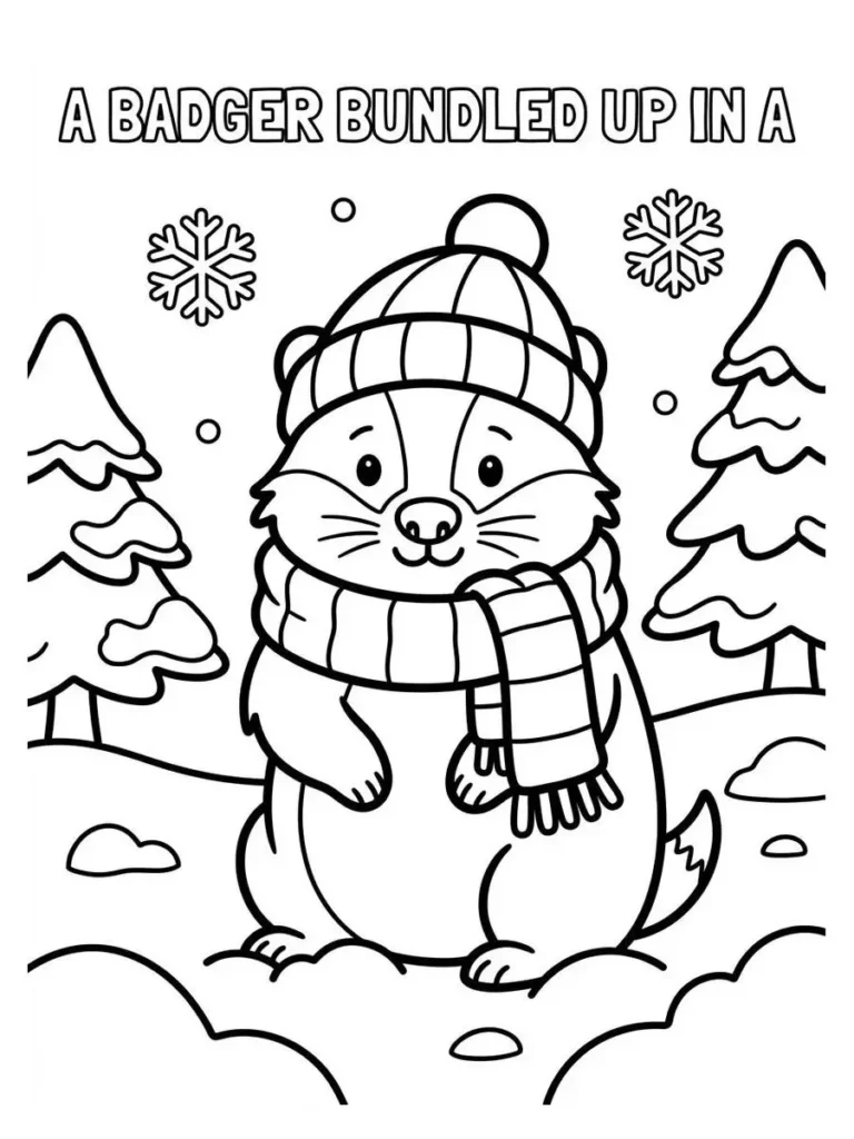badger coloring sheet_21