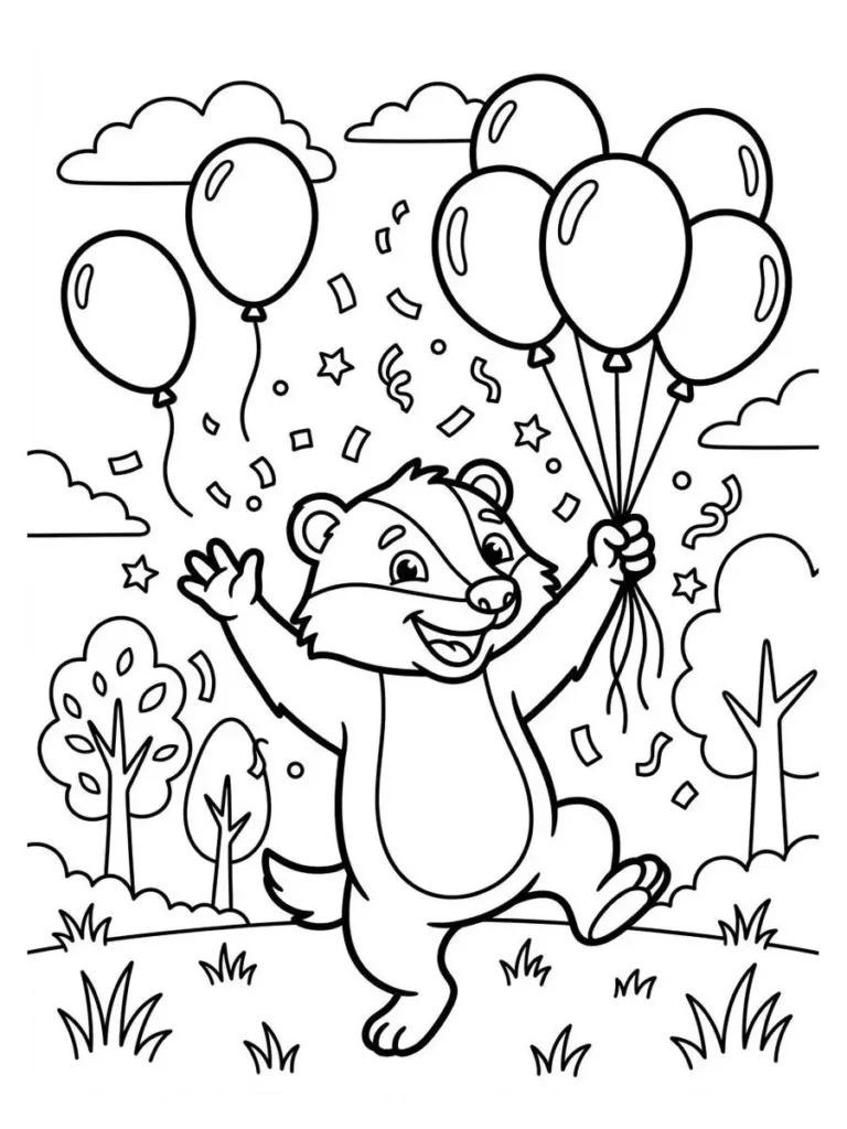 badger coloring sheet_23