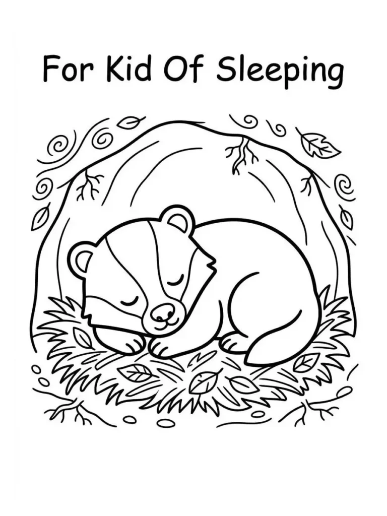 badger coloring sheet_24
