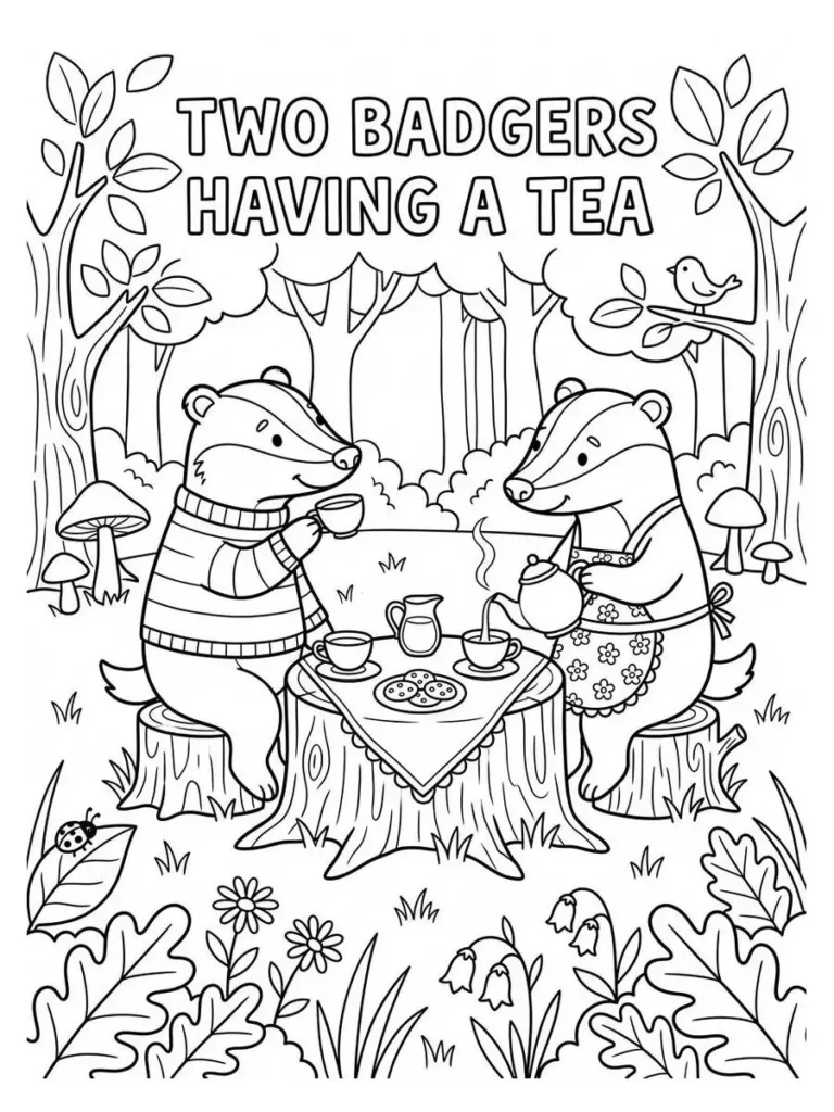 badger coloring sheet_25