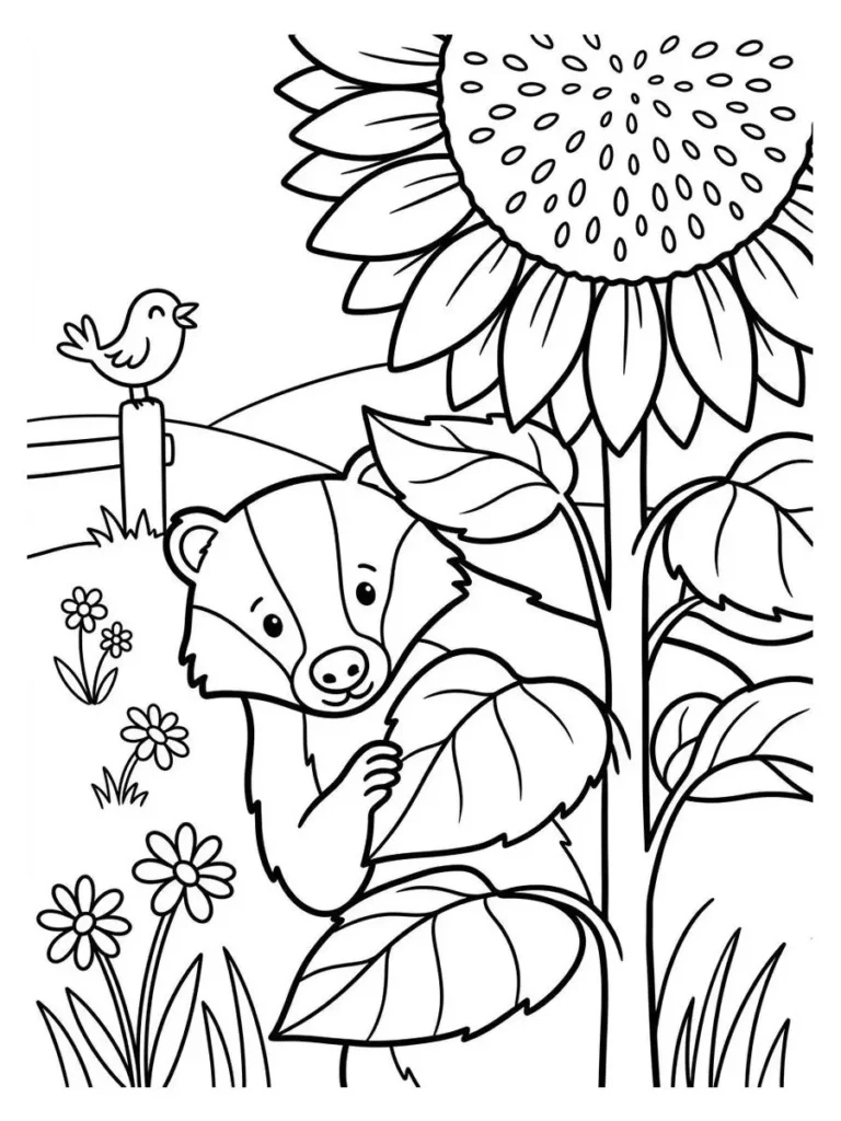 badger coloring sheet_4