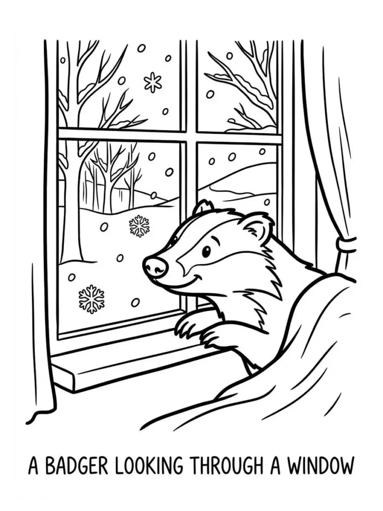 badger coloring sheet_5