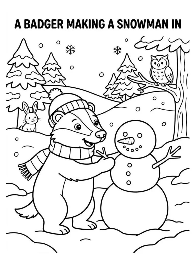 badger coloring sheet_7