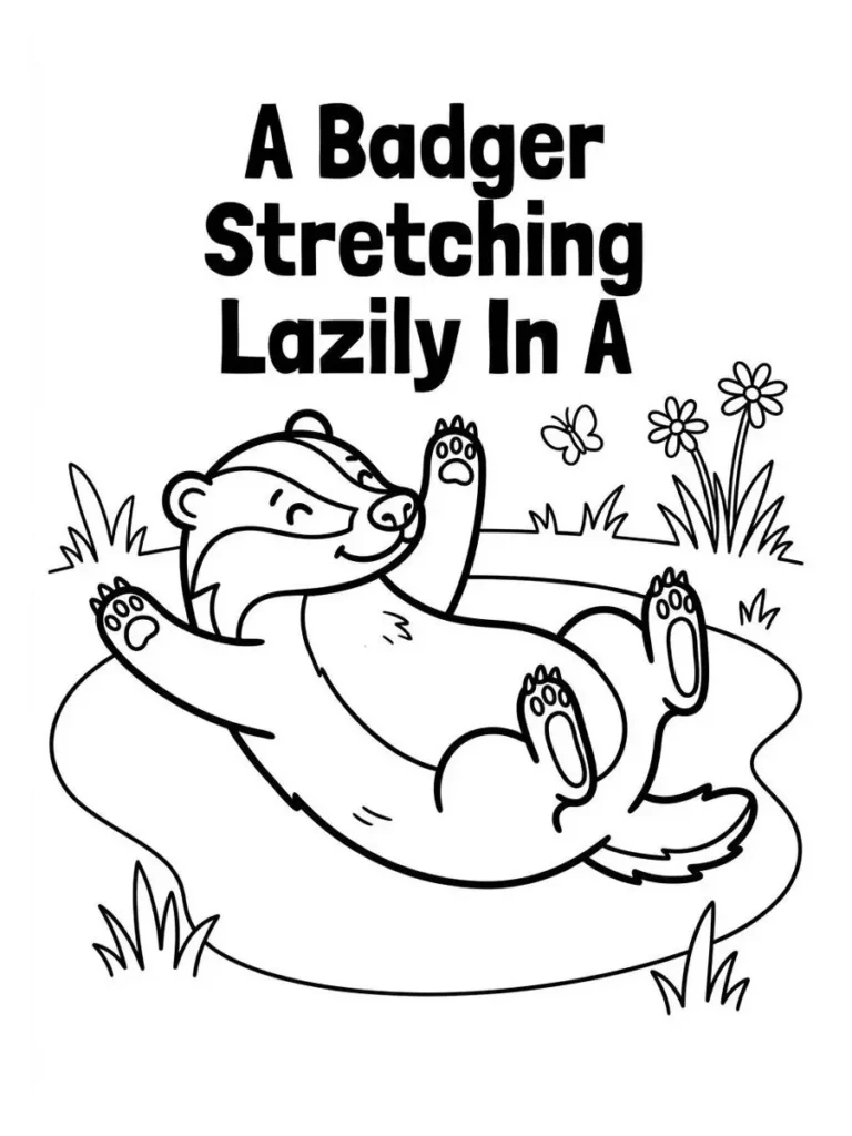 badger coloring sheet_8