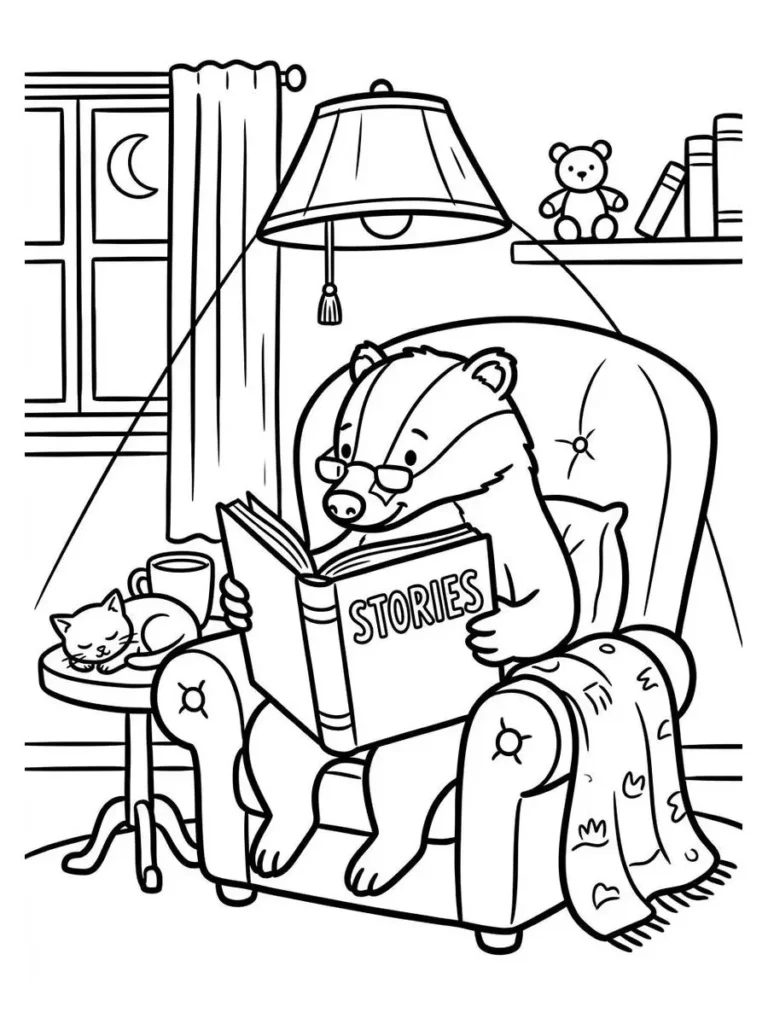 badger coloring sheet_9