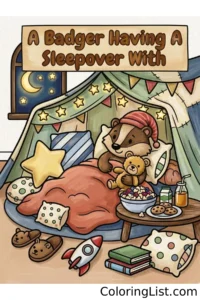badger coloring sheet featured image