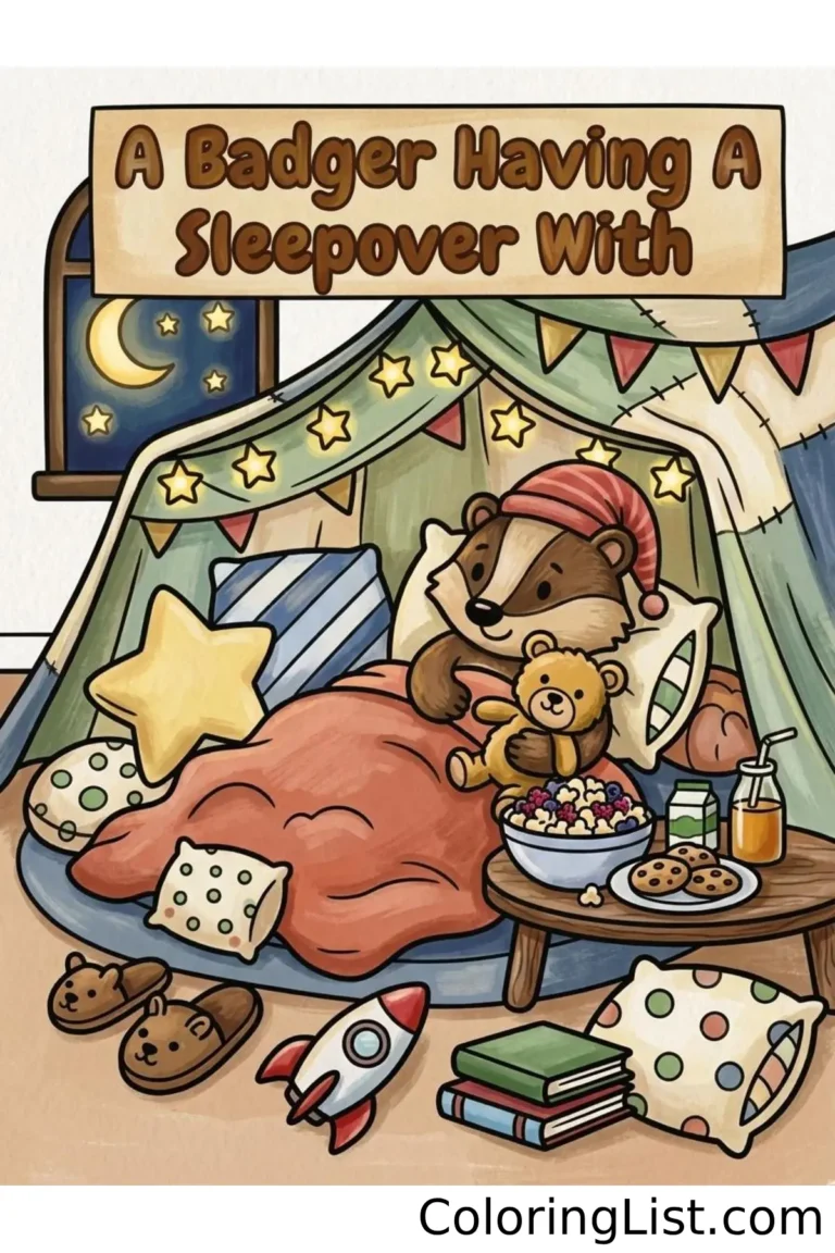 badger coloring sheet featured image