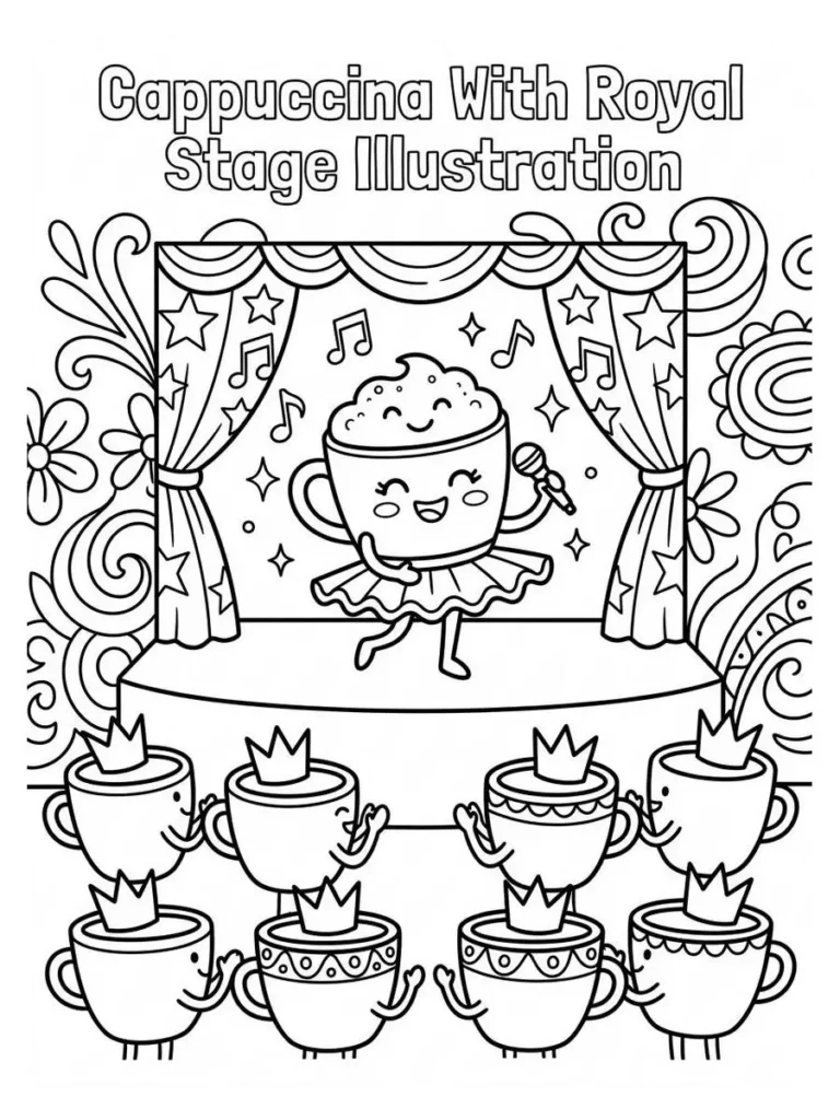 ballerina cappuccina coloring sheets_11