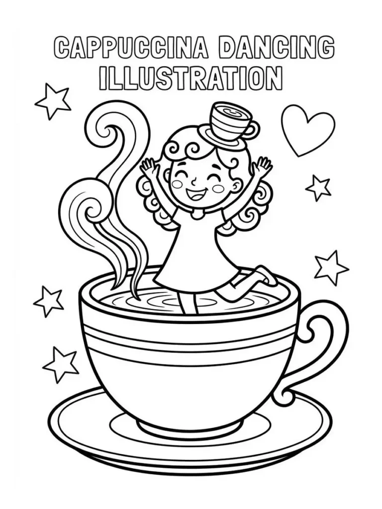 ballerina cappuccina coloring sheets_29