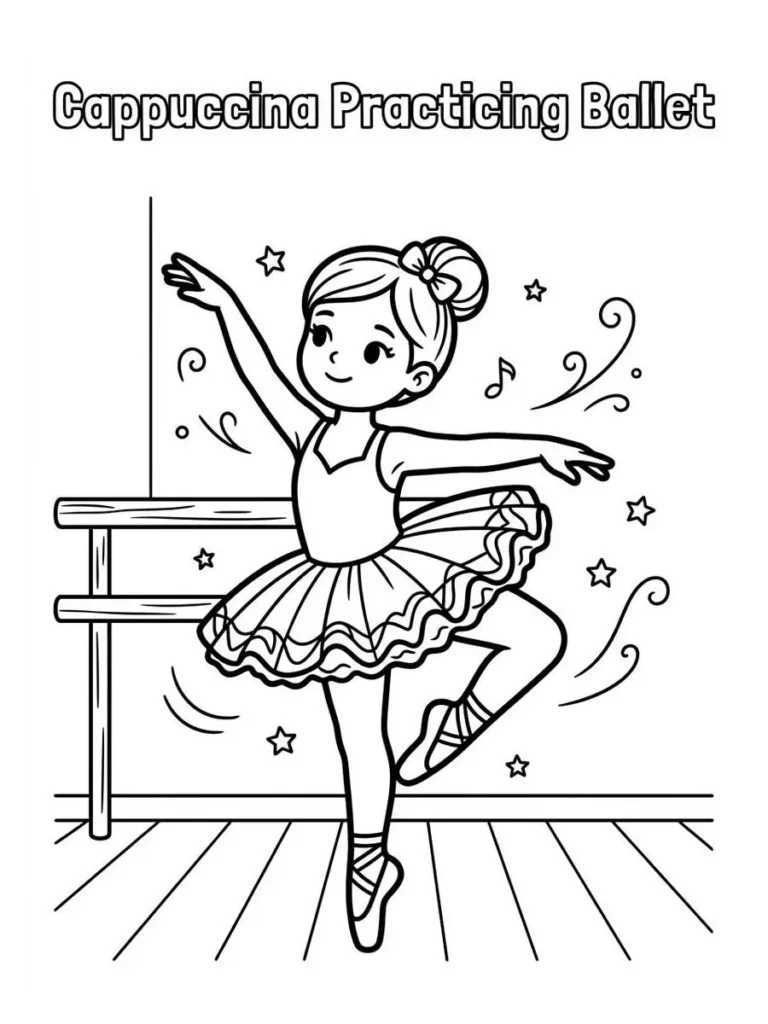 ballerina cappuccina coloring sheets_31