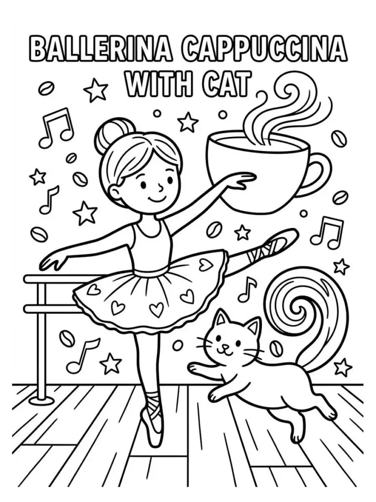 ballerina cappuccina coloring sheets_4