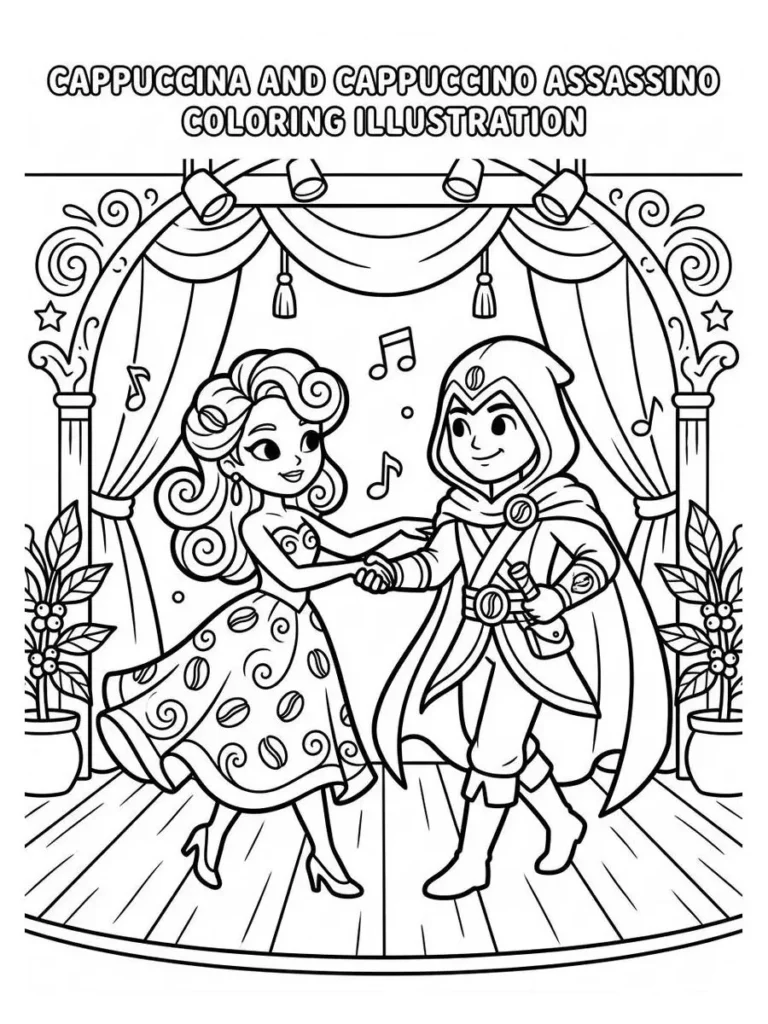 ballerina cappuccina coloring sheets_6