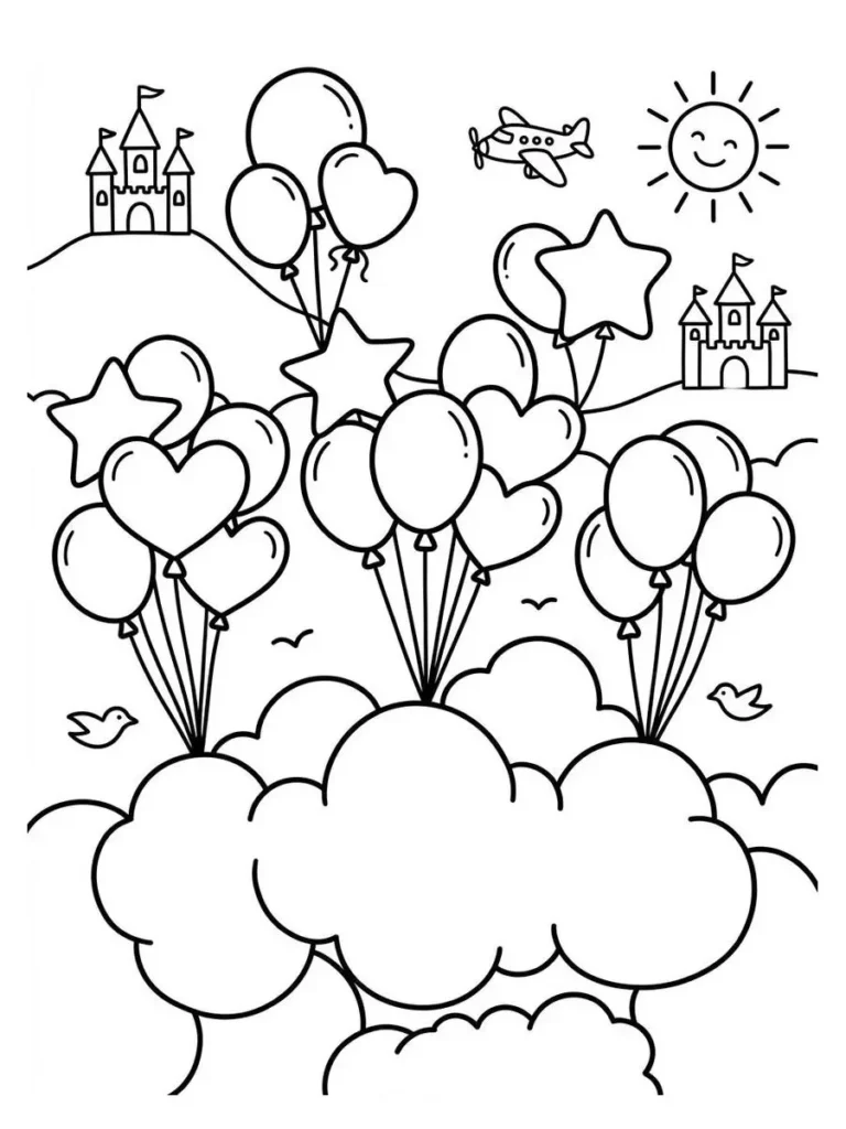 balloon coloring page_18