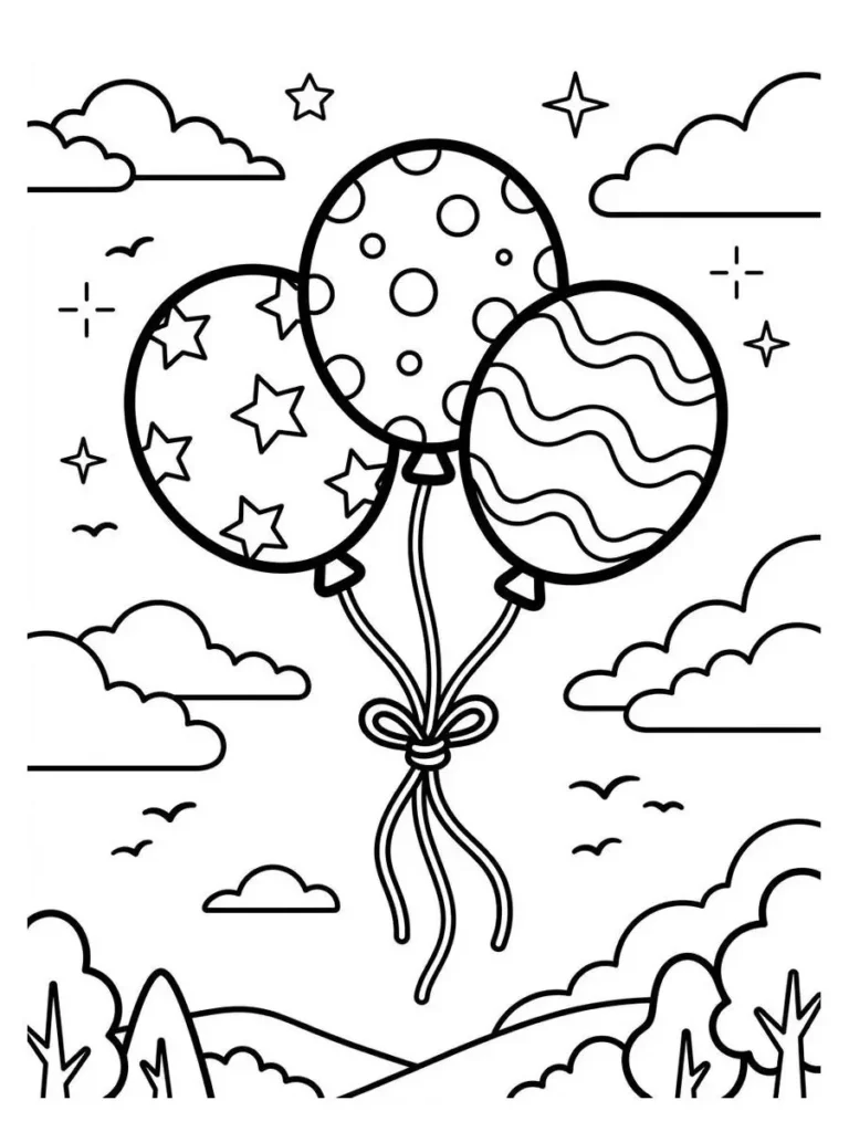 balloon coloring page_19