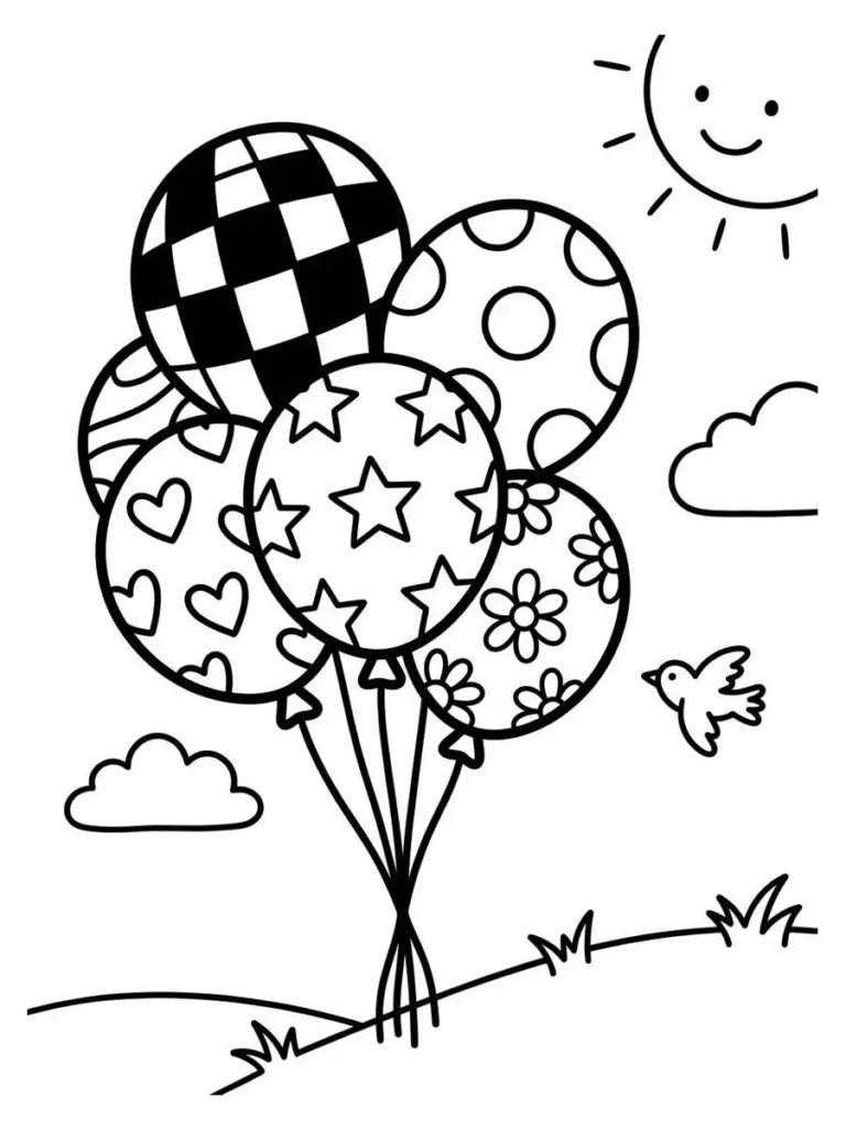 balloon coloring page_44