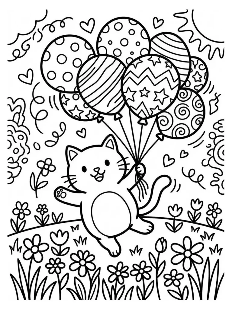 balloon coloring page_45