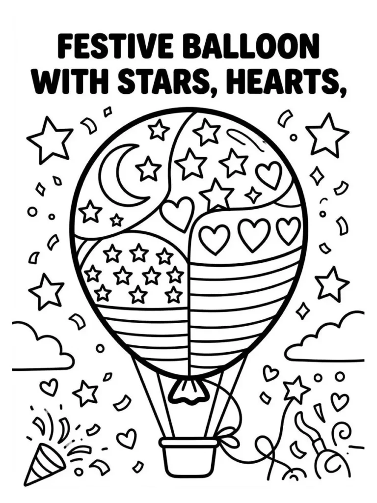 balloon coloring page_5