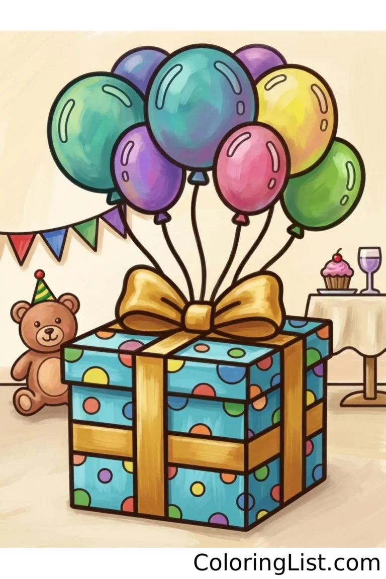 balloon coloring page featured image