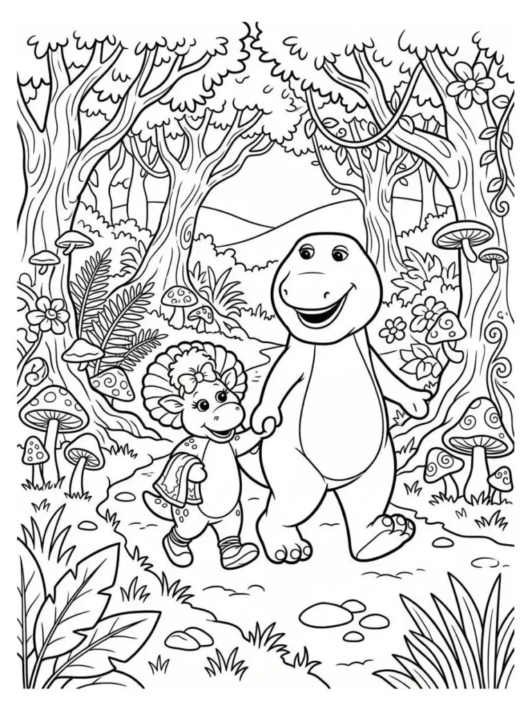 barney coloring sheets_20