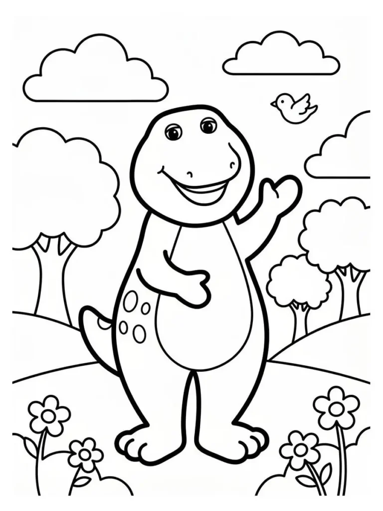 barney coloring sheets_22