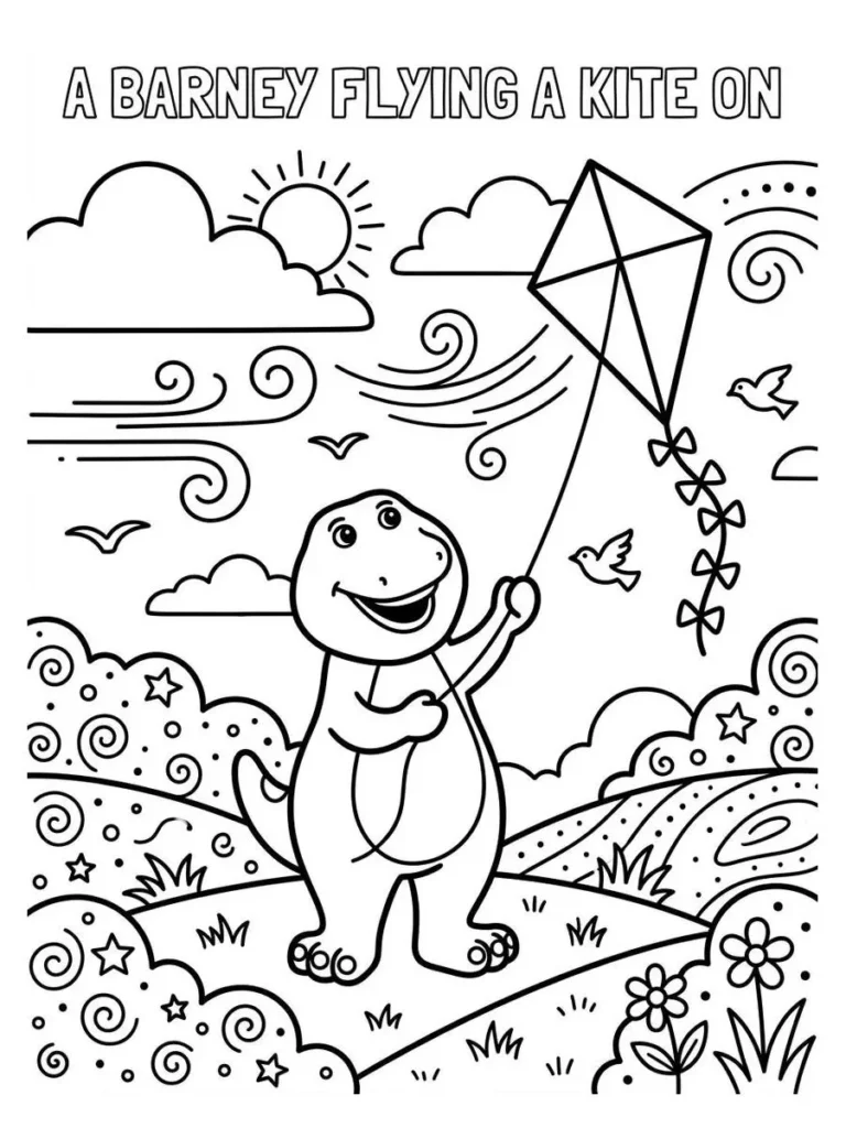barney coloring sheets_23