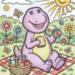 barney coloring sheets featured image