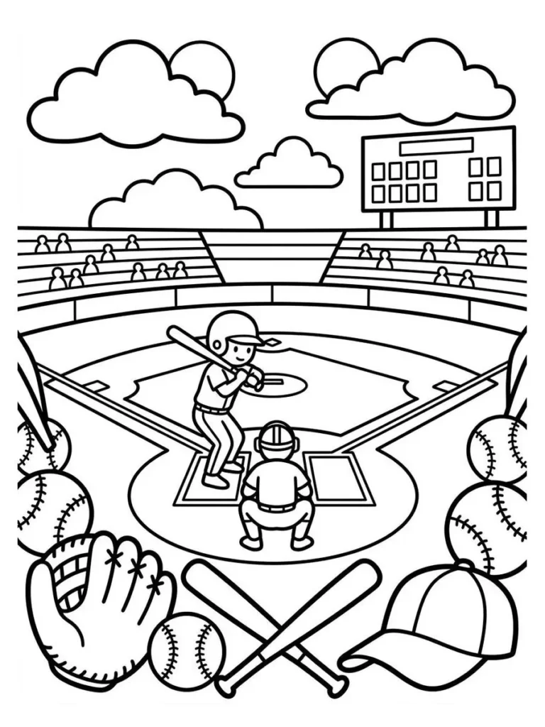 baseball coloring pages_13