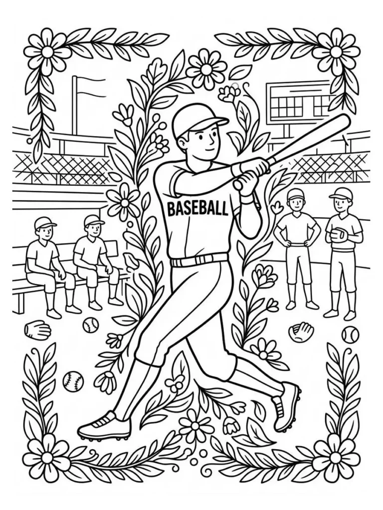 baseball coloring pages_16