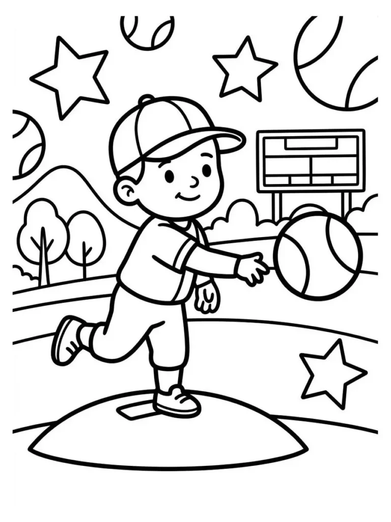 baseball coloring pages_17