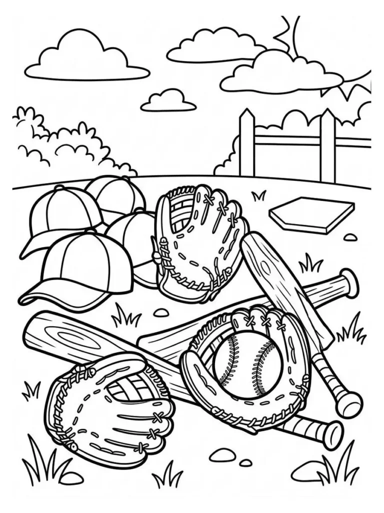 baseball coloring pages_23