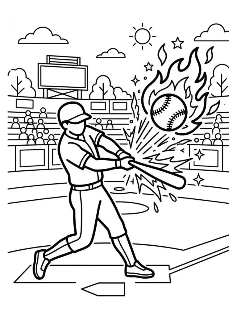 baseball coloring pages_8