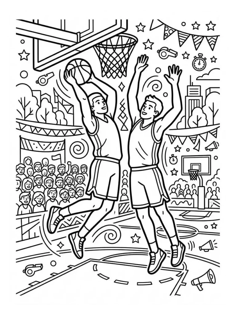 basketball coloring pages_18